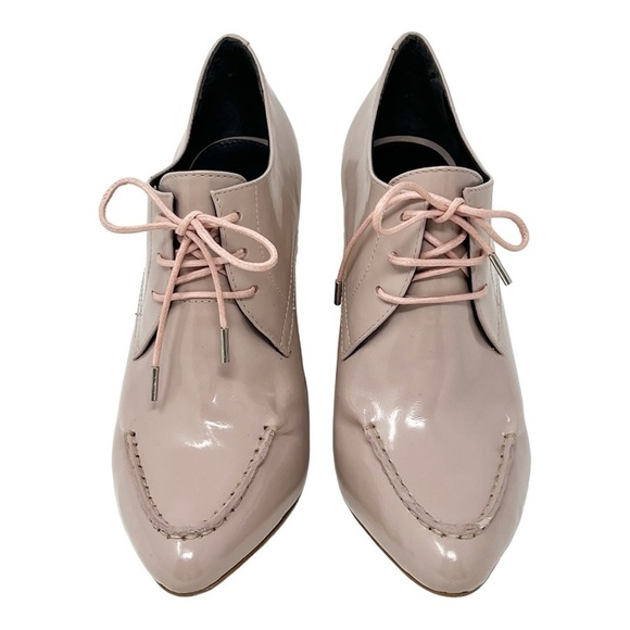 Anthropologie Pied Juste Tipo Pale Pink Lace Up Heels Sz 36 - Picture 2 of 10
